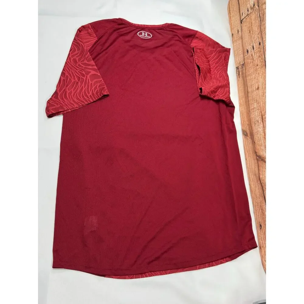 Under Armour Ua Mk 1 Short Sleeve Print Shirt Red size 2xl